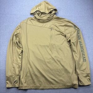 Alaskan Hardgear UP Stream Hoodie Mens XL Tan Fishing Performance Gaiter UPF
